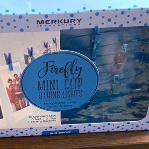 Merkury blue firefly mini clip string lights.